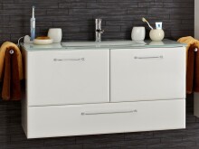 Badezimmer-Set >Carrie III< (5-teilig) in Weiß aus Glas