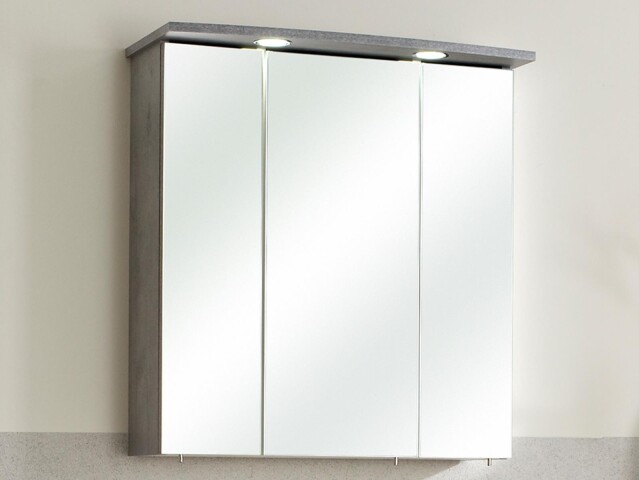Spiegelschrank >Hanny< in Betonoptik - 65x72x20cm (BxHxT)