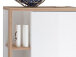 Midischrank >Jenn I< in Weiß/Hochglanz aus Glas - 50,5x128x33cm (BxHxT)