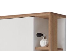 Hängeschrank >Jenn II< in Weiß/Hochglanz aus Glas - 50,5x74,5x20,5cm (BxHxT)