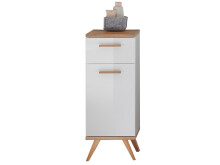 Badezimmer-Set >Jenn I< (7-teilig) in Weiß aus Glas - 161,5x205x46cm (BxHxT)