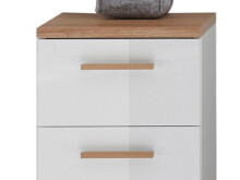 Badezimmer-Set >Jenn I< (7-teilig) in Weiß aus Glas - 161,5x205x46cm (BxHxT)