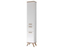 Badezimmer-Set >Jenn I< (7-teilig) in Weiß aus Glas - 161,5x205x46cm (BxHxT)