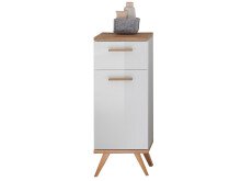 Badezimmer-Set >Jenn I< (7-teilig) in Weiß aus Glas - 161,5x205x46cm (BxHxT)