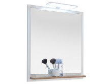 Badezimmer-Set >Jenn I< (7-teilig) in Weiß aus Glas - 161,5x205x46cm (BxHxT)