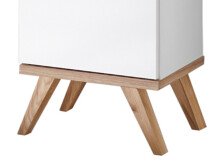 Badezimmer-Set >Jenn I< (7-teilig) in Weiß aus Glas - 161,5x205x46cm (BxHxT)