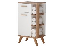Badezimmer-Set >Jenn II< (5-teilig) in Weiß/Hochglanz - 176,5x205x33 (BxHxT)