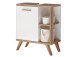 Waschbeckenunterschrank >Jenn< in Weiß/Hochglanz - 60,5x65x33 (BxHxT)