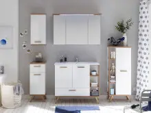 Badezimmer-Set >Jenn III< (6-teilig) in Weiß...