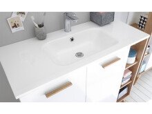 Badezimmer-Set >Jenn III< (6-teilig) in Weiß aus Glas