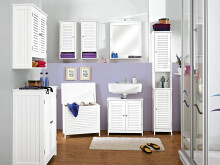 Hochschrank >Jonathan< in Weiß aus MDF - 32x170,5x30cm (BxHxT)