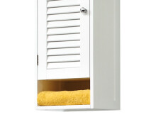 Hängeschrank >Jonathan< in Weiß aus MDF - 32x68x22,5cm (BxHxT)