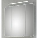 Spiegelschrank >Maire I< in Polarweiß/Hochglanz aus Glas - 90x72x17cm (BxHxT)