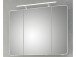 Spiegelschrank >Maire I< in Polarweiß/Hochglanz aus Glas - 90x72x17cm (BxHxT)