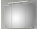 Spiegelschrank >Maire I< in Steingrau/Hochglanz aus Glas - 90x72x17cm (BxHxT)