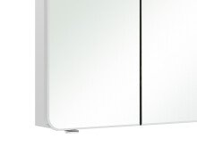 Spiegelschrank >Maire II< in Polarweiß/Hochglanz aus Glas - 120x72x17cm (BxHxT)