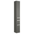 Hochschrank >Maire I< in Chrom-Glanz aus Glas - 30x168x33cm (BxHxT)
