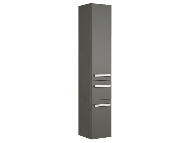 Hochschrank >Maire I< in Chrom-Glanz aus Glas - 30x168x33cm (BxHxT)