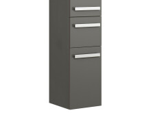 Hochschrank >Maire I< in Chrom-Glanz aus Glas - 30x168x33cm (BxHxT)