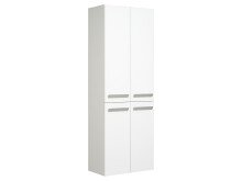 Hochschrank >Maire II< in Chrom-Glanz aus Glas -...
