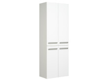 Hochschrank >Maire II< in Chrom-Glanz aus Glas - 60x168x33cm (BxHxT)