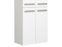 Hochschrank >Maire II< in Chrom-Glanz aus Glas - 60x168x33cm (BxHxT)