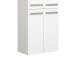 Hochschrank >Maire II< in Chrom-Glanz aus Glas - 60x168x33cm (BxHxT)