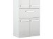 Hochschrank >Maire III< in Chrom-Glanz aus Glas - 60x168x33cm (BxHxT)