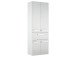 Hochschrank >Maire III< in Chrom-Glanz aus Glas - 60x168x33cm (BxHxT)