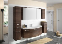 Waschbeckenunterschrank >Akron II< in verchromt aus Metall - 140x49,2x48 (BxHxT)
