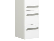 Midischrank >Maire I< in Chrom-Glanz aus Glas - 30x121x33cm (BxHxT)
