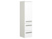 Midischrank >Maire I< in Chrom-Glanz aus Glas - 30x121x33cm (BxHxT)