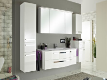 Unterschrank >Maire I< in Chrom-Glanz aus Glas - 30x73x33cm (BxHxT)