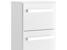 Unterschrank >Maire I< in Chrom-Glanz aus Glas - 30x73x33cm (BxHxT)