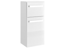 Unterschrank >Maire I< in Chrom-Glanz aus Glas - 30x73x33cm (BxHxT)