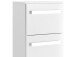 Unterschrank >Maire I< in Chrom-Glanz aus Glas - 30x73x33cm (BxHxT)