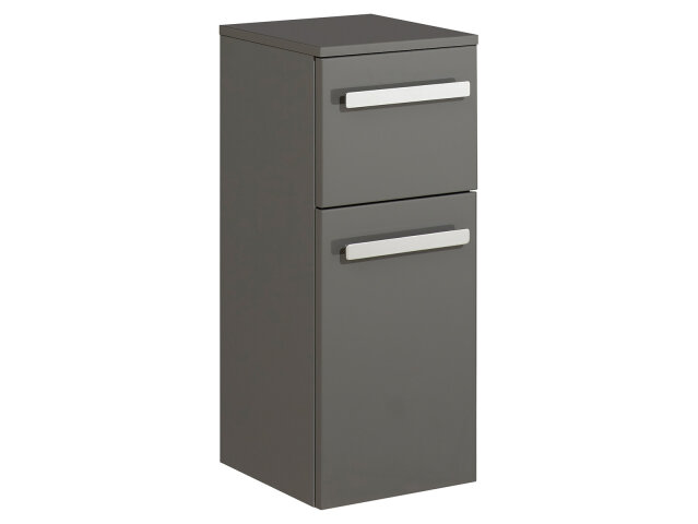 Unterschrank >Maire I< in Chrom-Glanz aus Glas - 30x73x33cm (BxHxT)