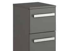 Unterschrank >Maire I< in Chrom-Glanz aus Glas - 30x73x33cm (BxHxT)