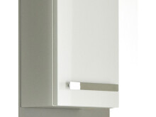 Hängeschrank >Maire< in Polarweiß Hochglanz aus Glas - 30x70x17cm (BxHxT)
