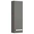 Hängeschrank >Maire< in Steingrau Hochglanz aus Glas - 30x70x17cm (BxHxT)