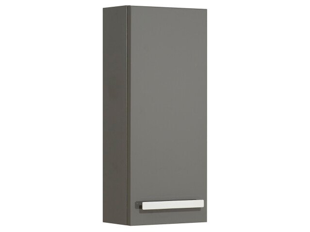 Hängeschrank >Maire< in Steingrau Hochglanz aus Glas - 30x70x17cm (BxHxT)