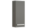 Hängeschrank >Maire< in Steingrau Hochglanz aus Glas - 30x70x17cm (BxHxT)