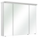 Spiegelschrank >Maire IV< in Polarweiß/Hochglanz aus Glas - 120x72,6x17 (BxHxT)