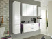 Spiegelschrank >Maire IV< in Polarweiß/Hochglanz aus Glas - 120x72,6x17 (BxHxT)
