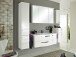 Spiegelschrank >Maire IV< in Polarweiß/Hochglanz aus Glas - 120x72,6x17 (BxHxT)