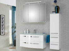 Badezimmer-Set >Maire V< (4-teilig) in Weiß aus Glas