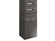 Hochschrank >Akron< in Graphit-Struktur aus Glas - 30x168x33cm (BxHxT)