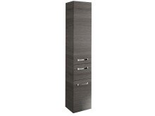 Hochschrank >Akron< in Graphit-Struktur aus Glas - 30x168x33cm (BxHxT)