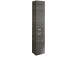 Hochschrank >Akron< in Graphit-Struktur aus Glas - 30x168x33cm (BxHxT)