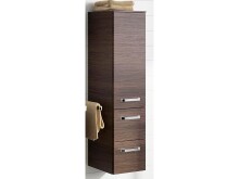 Midischrank >Akron I< in chromglänzend aus Glas - 30x121,2x33cm (BxHxT)